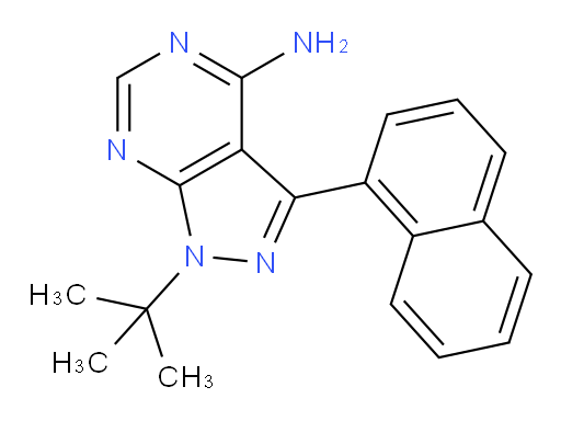 1-(1,1-Dimethylethyl)-3-(1-naphthalenyl)-1H-pyrazolo[3,4-d]pyrimidin-4-amine (ACI)