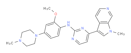 N-[2-Methoxy-4-(4-methyl-1-piperazinyl)phenyl]-4-(1-methyl-1H-pyrrolo[2,3-c]pyridin-3-yl)-2-pyrimidinamine (ACI)