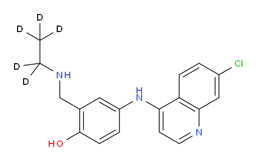 Phenol, 4-[(7-chloro-4-quinolinyl)amino]-2-[(ethyl-1,1,2,2,2-d5-amino)methyl]- (ACI)