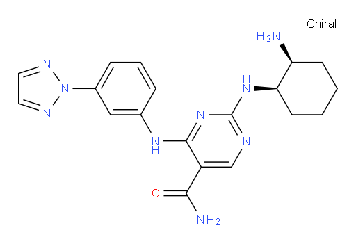 rel-2-[[(1R,2S)-2-Aminocyclohexyl]amino]-4-[[3-(2H-1,2,3-triazol-2-yl)phenyl]amino]-5-pyrimidinecarboxamide (ACI)