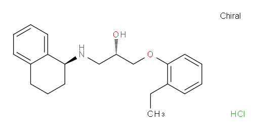 2-Propanol, 1-(2-ethylphenoxy)-3-[[(1S)-1,2,3,4-tetrahydro-1-naphthalenyl]amino]-, hydrochloride (1:1), (2S)- (ACI)