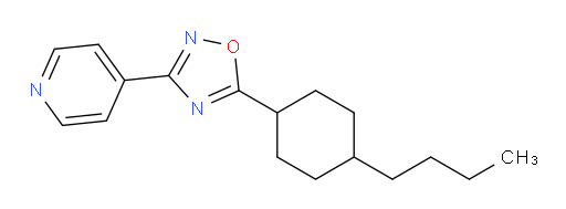 4-[5-(4-Butylcyclohexyl)-1,2,4-oxadiazol-3-yl]pyridine (ACI)
