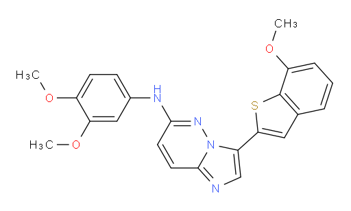 N-(3,4-Dimethoxyphenyl)-3-(7-methoxybenzo[b]thien-2-yl)imidazo[1,2-b]pyridazin-6-amine (ACI)