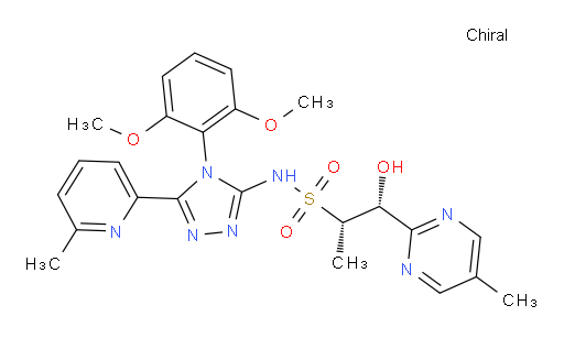 (αS,βR)-N-[4-(2,6-Dimethoxyphenyl)-5-(6-methyl-2-pyridinyl)-4H-1,2,4-triazol-3-yl]-β-hydroxy-α,5-dimethyl-2-pyrimidineethanesulfonamide (ACI)