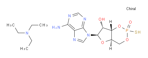 Adenosine, cyclic 3′,5′-[hydrogen (R)-phosphorothioate], compd. with N,N-diethylethanamine (1:1) (9CI, ACI)