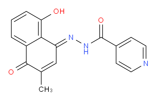 4-Pyridinecarboxylic acid (2E)-2-(8-hydroxy-3-methyl-4-oxo-1(4H)-naphthalenylidene)hydrazide (ACI)