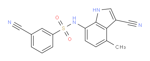 3-Cyano-N-(3-cyano-4-methyl-1H-indol-7-yl)benzenesulfonamide (ACI)