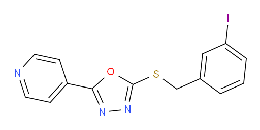 4-[5-[[(3-Iodophenyl)methyl]thio]-1,3,4-oxadiazol-2-yl]pyridine (ACI)