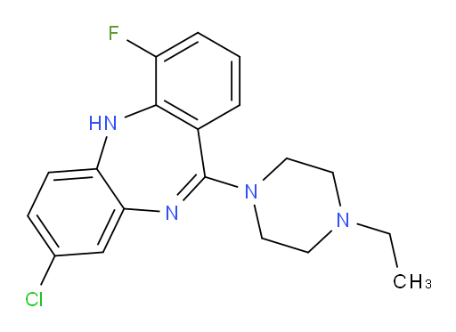 8-Chloro-11-(4-ethyl-1-piperazinyl)-4-fluoro-5H-dibenzo[b,e][1,4]diazepine (ACI)
