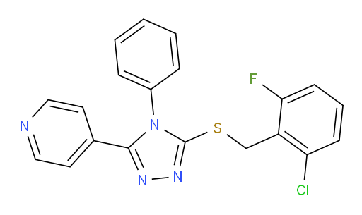 4-[5-[[(2-Chloro-6-fluorophenyl)methyl]thio]-4-phenyl-4H-1,2,4-triazol-3-yl]pyridine (ACI)