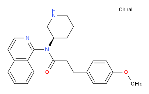 N-1-Isoquinolinyl-4-methoxy-N-(3R)-3-piperidinylbenzenepropanamide (ACI)