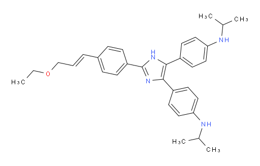4-[2-[4-[(1E)-3-Ethoxy-1-propen-1-yl]phenyl]-4-[4-[(1-methylethyl)amino]phenyl]-1H-imidazol-5-yl]-N-(1-methylethyl)benzenamine (ACI)