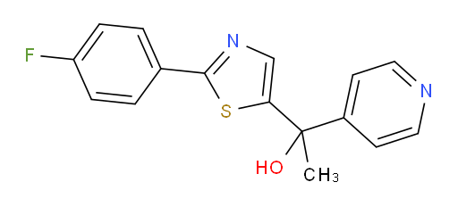 α-[2-(4-Fluorophenyl)-5-thiazolyl]-α-methyl-4-pyridinemethanol (ACI)