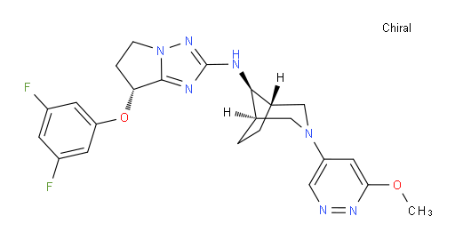 (8-anti)-N-[(7R)-7-(3,5-Difluorophenoxy)-6,7-dihydro-5H-pyrrolo[1,2-b][1,2,4]triazol-2-yl]-3-(6-methoxy-4-pyridazinyl)-3-azabicyclo[3.2.1]octan-8-amine (ACI)