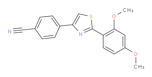 4-[2-(2,4-Dimethoxyphenyl)-4-thiazolyl]benzonitrile (ACI)