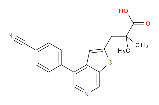 4-(4-Cyanophenyl)-α,α-dimethylthieno[2,3-c]pyridine-2-propanoic acid (ACI)