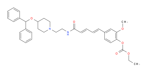 4-[(1E,3E)-5-[[2-[4-(Diphenylmethoxy)-1-piperidinyl]ethyl]amino]-5-oxo-1,3-pentadien-1-yl]-2-methoxyphenyl ethyl carbonate (ACI)
