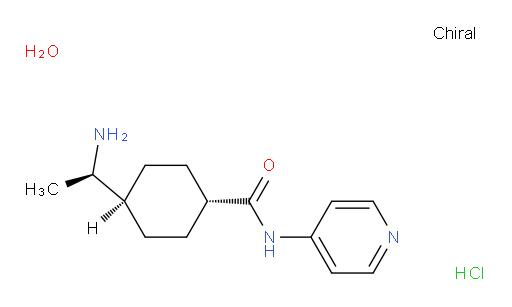 Cyclohexanecarboxamide, 4-[(1R)-1-aminoethyl]-N-4-pyridinyl-, hydrochloride, hydrate (1:2:1), trans- (ACI)