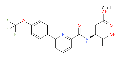L-Aspartic acid, N-[[6-[4-(trifluoromethoxy)phenyl]-2-pyridinyl]carbonyl]- (ACI)