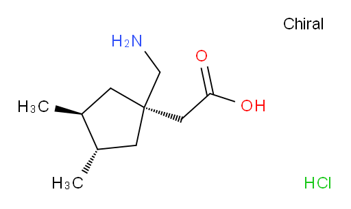 Cyclopentaneacetic acid, 1-(aminomethyl)-3,4-dimethyl-, hydrochloride (1:1), (3S,4S)- (ACI)