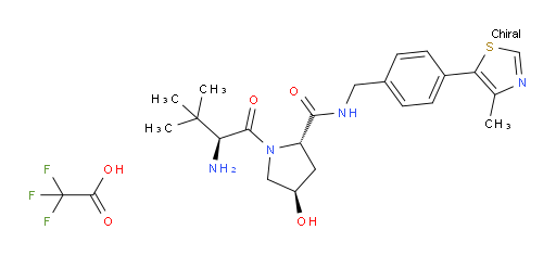 L-Prolinamide, 3-methyl-L-valyl-4-hydroxy-N-[[4-(4-methyl-5-thiazolyl)phenyl]methyl]-, (4R)-, 2,2,2-trifluoroacetate (1:1) (ACI)
