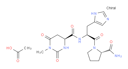 L-Prolinamide, (4S)-hexahydro-1-methyl-2,6-dioxo-4-pyrimidinecarbonyl-L-histidyl-, acetate (1:1) (ACI)