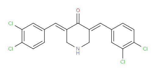 (3E,5E)-3,5-Bis[(3,4-dichlorophenyl)methylene]-4-piperidinone (ACI)