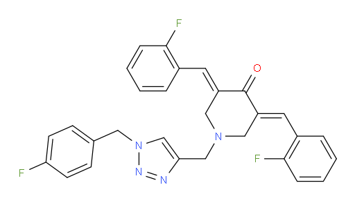 (3E,5E)-3,5-Bis[(2-fluorophenyl)methylene]-1-[[1-[(4-fluorophenyl)methyl]-1H-1,2,3-triazol-4-yl]methyl]-4-piperidinone (ACI)