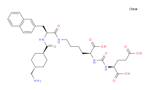 N6-[N-[[trans-4-(Aminomethyl)cyclohexyl]carbonyl]-3-(2-naphthalenyl)-L-alanyl]-N2-[[[(1S)-1,3-dicarboxypropyl]amino]carbonyl]-L-lysine (ACI)