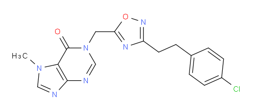 1-[[3-[2-(4-Chlorophenyl)ethyl]-1,2,4-oxadiazol-5-yl]methyl]-1,7-dihydro-7-methyl-6H-purin-6-one