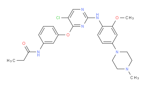 N-[3-[[5-Chloro-2-[[2-methoxy-4-(4-methyl-1-piperazinyl)phenyl]amino]-4-pyrimidinyl]oxy]phenyl]propanamide