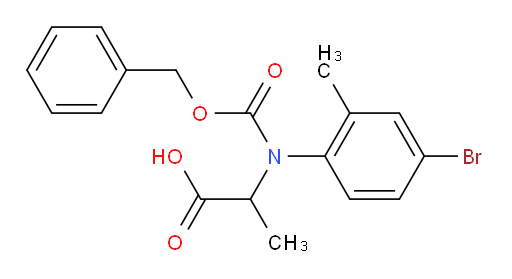 2-{[(benzyloxy)carbonyl](4-bromo-2-methylphenyl)amino}propanoic acid