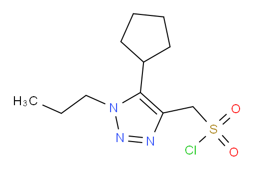 (5-cyclopentyl-1-propyl-1H-1,2,3-triazol-4-yl)methanesulfonyl chloride