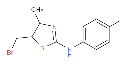 5-(bromomethyl)-N-(4-iodophenyl)-4-methyl-4,5-dihydro-1,3-thiazol-2-amine
