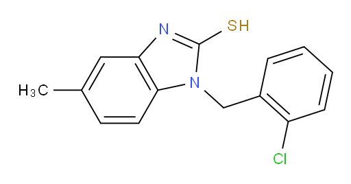 1-[(2-chlorophenyl)methyl]-5-methyl-1H-1,3-benzodiazole-2-thiol