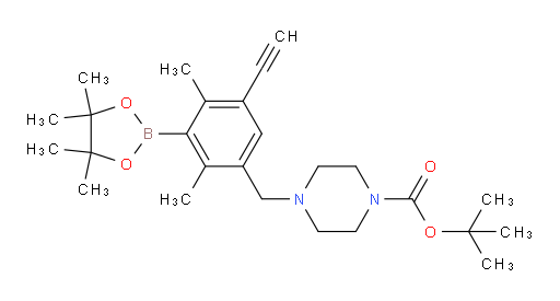 tert-butyl 4-{[5-ethynyl-2,4-dimethyl-3-(4,4,5,5-tetramethyl-1,3,2-dioxaborolan-2-yl)phenyl]methyl}piperazine-1-carboxylate