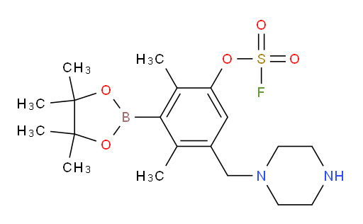 2,4-dimethyl-5-[(piperazin-1-yl)methyl]-3-(4,4,5,5-tetramethyl-1,3,2-dioxaborolan-2-yl)phenyl sulfurofluoridate