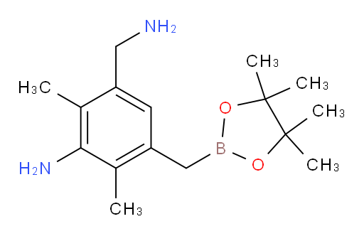 3-(aminomethyl)-2,6-dimethyl-5-[(4,4,5,5-tetramethyl-1,3,2-dioxaborolan-2-yl)methyl]aniline