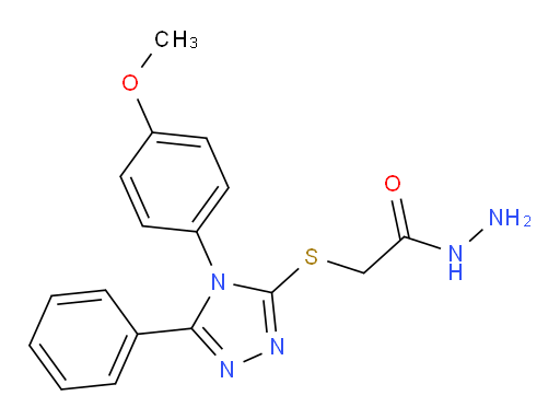 2-{[4-(4-methoxyphenyl)-5-phenyl-4H-1,2,4-triazol-3-yl]sulfanyl}acetohydrazide