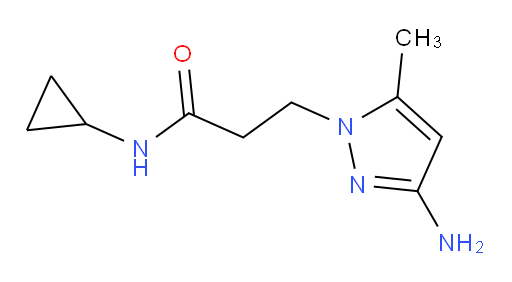 3-(3-amino-5-methyl-1H-pyrazol-1-yl)-N-cyclopropylpropanamide