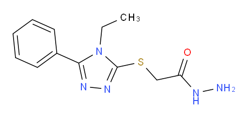 2-[(4-ethyl-5-phenyl-4H-1,2,4-triazol-3-yl)sulfanyl]acetohydrazide
