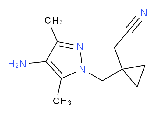 2-{1-[(4-amino-3,5-dimethyl-1H-pyrazol-1-yl)methyl]cyclopropyl}acetonitrile
