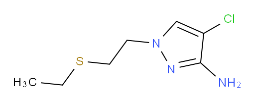 4-chloro-1-[2-(ethylsulfanyl)ethyl]-1H-pyrazol-3-amine