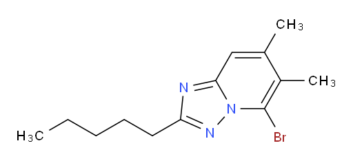 5-bromo-6,7-dimethyl-2-pentyl-[1,2,4]triazolo[1,5-a]pyridine