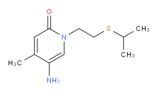 5-amino-4-methyl-1-[2-(propan-2-ylsulfanyl)ethyl]-1,2-dihydropyridin-2-one