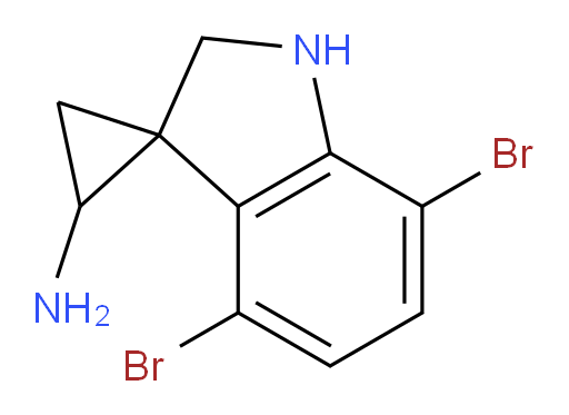 4',7'-dibromo-1',2'-dihydrospiro[cyclopropane-1,3'-indole]-3-amine