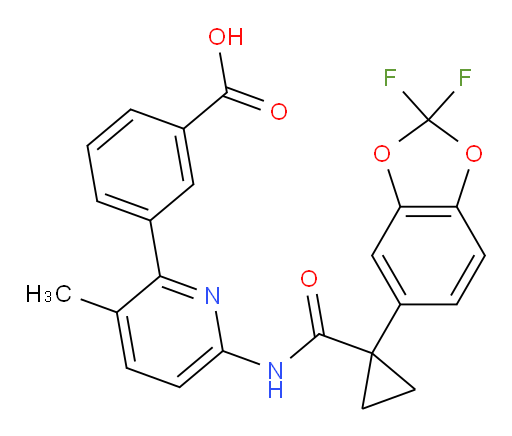 3-[6-[[[1-(2,2-Difluorobenzo[d][1,3]dioxol-5-yl)cyclopropyl]carbonyl]amino]-3-methylpyridin-2-yl]benzoic acid