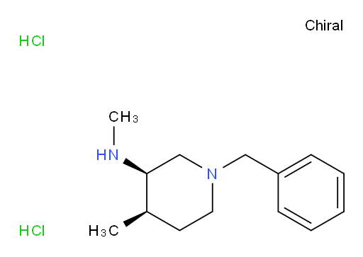 (3R,4R)-N,4-dimethyl-1-(phenylmethyl)-3-Piperidinamine hydrochloride (1:2)