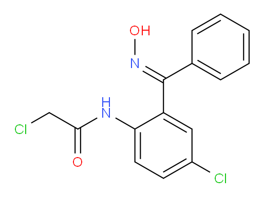 2-chloro-N-(4-chloro-2-((hydroxyimino)(phenyl)methyl)phenyl)acetamide