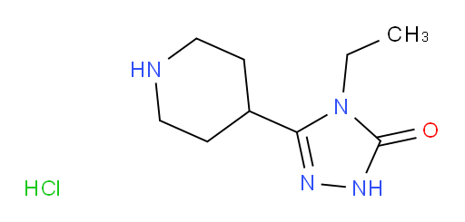 4-ethyl-3-(piperidin-4-yl)-4,5-dihydro-1H-1,2,4-triazol-5-one hydrochloride